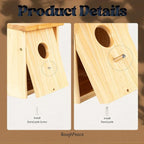 Wooden Bird Houses for Outside Birdhouses Nest Bluebird House for Cardinals Finch Wren Swallow for Garden Viewing 1A#