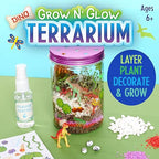 Creativity for Kids Grow N Glow Dinosaur Terrarium Kit | Create, Plant & Grow a DIY Terrarium Kit with Glow-in-the-Dark Stickers & Dino Toys | Spring Crafts & STEM Kit (Ages 6+)