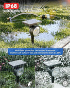 Monocular Solar Spot Lights Outdoor Waterproof, RGB+3CCT Solar Tree Spotlight, Bright Solar Uplights for Halloween Decorations Outdoor, Multicolor Garden Yard Landscape Path Lights [6Pack]