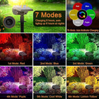 WELALO Solar Color Changing Spot Lights Outdoor, Waterproof Solar Halloween Lights, 7 Modes Multicolor RGB Landscape Spotlight for Garden Yard Driveway Lawn Patio Pathway Christmas Decorations 10 Pack
