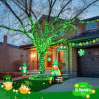 JMEXSUSS 400 LED Green Christmas Lights Indoor Outdoor, 132ft St Patrick's Day String Lights Plug in with Remote Clear Wire Christmas Tree Lights for Room Garden Patio Outside Party Xmas Tree Decor
