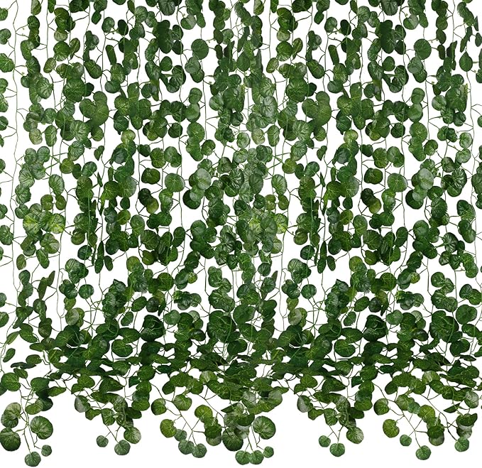 36 Pack 248 Ft Fake Vines Hanging Greenery Artificial Plants Faux Silk Green Leaves Garlands Living Room Wall Decor for Bedroom Office Garden Outdoor Wedding Jungle Party Decoration