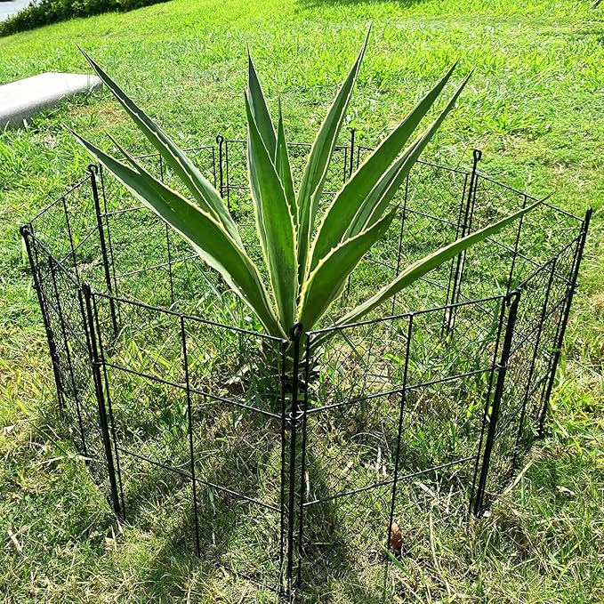 8 Pack Plant Protectors from Animals, 32Pcs DIY Plant Cages 12.6"x12.6"x16", Chicken Wire Garden Animal Barrier, Keep Rabbits & Chipmunks Out for Vegetables, Shrubs & New Plants