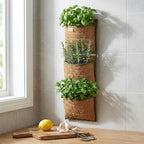Vertical Garden Planter, 3 Pocket, Living wall Planter, Hanging wall planters for Indoor Plants, Hanging planters for Outdoor Plants, for Herbs, Boho Kitchen Decor, Patio Decor, Indoor Garden