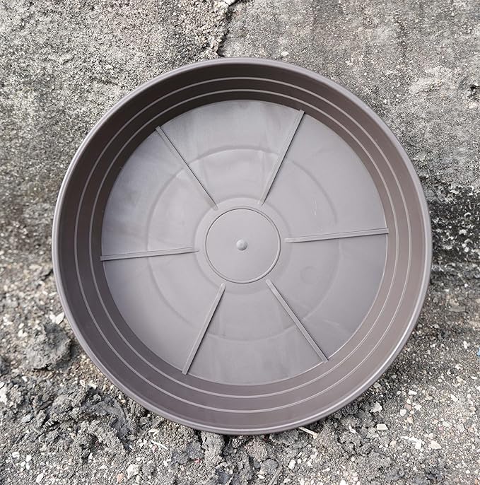 LWALRS Plant Saucer 14 Inch 2 Pack 6 8 10 12 14 16 18 20 25, Plastic Plant Trays for Pots，Extra-Deep Plant Water Dray Tray, Bird Bath Bowl, Heavy Flower Plant Saucers Indoors and Outdoor No Holes