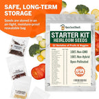 Open Seed Vault |15,000 Heirloom Seeds | 32 Seed Types | Survival Seeds | 2026 Season | Non GMO Vegetable and Fruit Seeds | Planting Outdoor & Indoor Garden