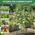 2 Pack Cucumber Trellis, 71" High Foldable A-Frame Garden Trellis for Raised Bed Garden Grow Support with Plant Support Clips Ties for Cucumber,Tomato, Climbing Plants and Flowers