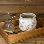 Dosayes Flower Pot,Vintage Ceramic Pot for Planter with Drainage Holes, 6.29 inch Ice Crack Glazed Indoor Planters Pot for Indoor,Tucan Home Decor,Gardening Gifts,Green (French)