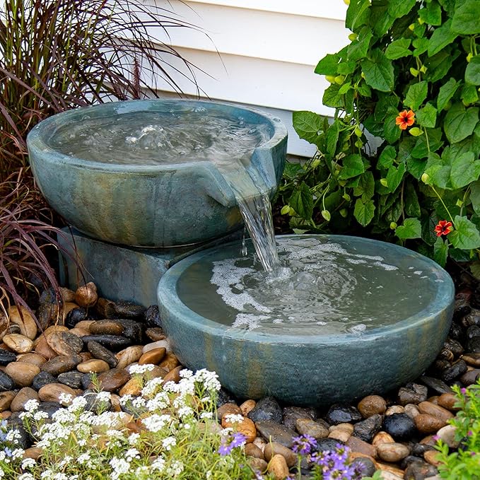 Aquascape Spillway Bowl and Basin Fountain Kit, 19 inch /21 inch Dia (49/52 cm), 78248