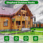 Bird Feeder Pole for Outdoors Heavy Duty Squirrel Proof, 2 Pack 76 Inch Adjustable Tall Shepherds Hooks for Outdoor with 7 Prongs Base, Double Shepherd Hooks (2 Pack Copper, 76 Inch)