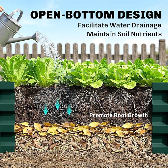 Outsunny Galvanized Raised Garden Bed, 4' x 2' x 1' Metal Planter Box, for Growing Vegetables, Flowers, Herbs, Succulents, Green