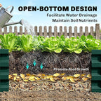 Outsunny Galvanized Raised Garden Bed, 4' x 2' x 1' Metal Planter Box, for Growing Vegetables, Flowers, Herbs, Succulents, Green