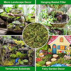 Legigo 7OZ Sphagnum Moss for Plants, 8QT Natural Orchid Moss Potting Mix Dired, Green Forest Plant Moss for Orchid Repotting Carnivorous Succulents Indoor Potted Plants Gardening and Reptiles