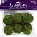 SuperMoss (21807) Moss Balls, Fresh Green, 2" (6 pack)
