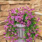 HyeFlora Artificial Flowers for Outdoors Garland Decoration, 2Pcs Purple Fake Hanging Flowers, UV & Fading Resistant, Faux Decor for Home Porch Patio Balcony Planter Yard