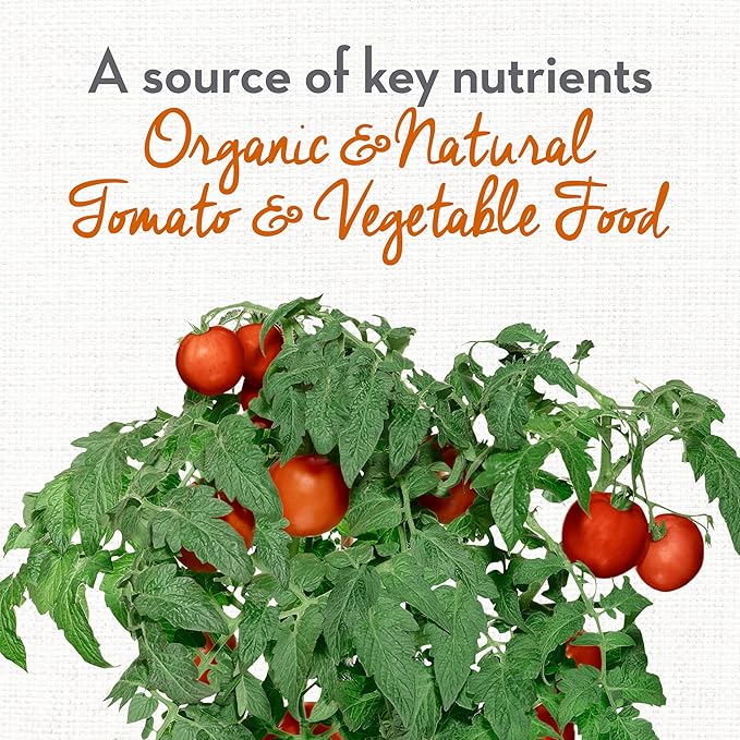 Whitney Farms Organic & Natural Tomato & Vegetable Food 7-6-9 - Fertilizer for Vegetable Gardens, In-Ground or Container Gardens, 4 lb.