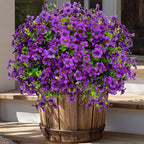 AXYLEX Artificial Flowers for Outdoors Fake Plants - 16 Bundles Fake Plants UV Resistant No Fade Faux Plastic Greenery Home Garden Porch Patio Decoration Office Indoor (Purple)