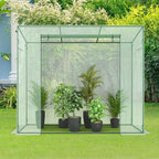 Small Greenhouse for Outdoors, Green House for Winter with Roller Shutter Zipper Door and Window, Thickened PE Cover, Portable Greenhouse for Indoor and Outdoor Plant Growth