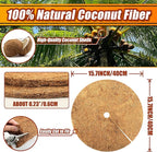 Sinimaka 8 Pcs Coconut Fiber Tree Ring Mulch Mat, 15.7 Inch Mulch Ring Plant Protectors Mat, Coco Coir Tree Disc Plant Covers Tree Weed Barrier Ring for Indoor Outdoor Plants