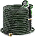 Garden Hose 50ft - Lightweight Water Hose, with 10-Pattern Nozzle, Triple-Layer Construction, All-Weather Hose,Flexible and Anti-Kink, Durable for Watering, Outdoor Use