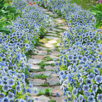 ATTGREAT Artificial Flowers Outdoor Faux Plants UV Resistant Fake Patio Flowers Plastic Greenery Plnats Outside Bulk for Spring Garden Hanging Planter Home Vase Decor, 12 Bundles (Blue)