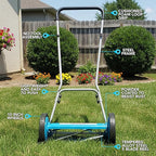 American Lawn Mower Company 2205-14 14-Inch, 5-Blade Push Reel Lawn Mower, U-Handle