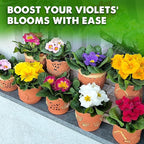 DUSPRO Recycle Premium 4-in-1 African Violet Potting Soil African Violet Soil Blend with Perlite, Coco Coir, Pumice, Pine Bark for Optimal Moisture Retention & Drainage 4QT