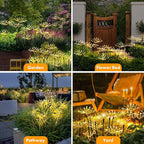 Kwaiffeo Solar Garden Lights Outdoor: Waterproof 2 Modes Twinkling Fireworks Light, Solar Lights for Outside Yard Pathway Garden Decor - Mothers Day Gardening Gifts for Women, Warm White -6Pack