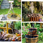 AISITIN DIY Solar Water Pump Kit for Water Feature Outdoor, Solar Powered Water Fountain Pump with 6 Nozzles for Bird Bath, Ponds, Garden, Fish Tank