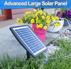 Solar Self Watering Plant Drip Irrigation System for 15 Plants Multiple Automatic Control Modes - Portable DIY Kit for Indoor/Outdoor Gardens, Patios, Balconies, and Vacation Plant Care
