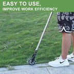 BARAYSTUS Wheel Rotary Edger Lawn Tool, Grass Edge Trimmer, Sidewalk Manual Lawn Edger, Strong 3 Sections Stainless Steel Handle with Cushion Grip, 58.3-Inch
