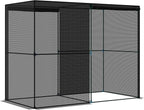 Outsunny 8' x 4' x 6' Crop Cage, Plant Protection Tent with Zippered Doors for Vegetable Garden, Backyard, Black