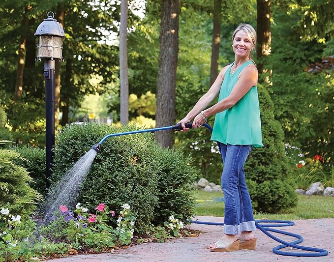 Dramm Rain Select Spray Head Only with Quick Click 9 Pattern Adjustable Choices, for Watering Seedlings to Flowers, Vegetables, Plants, Shrubs, Black