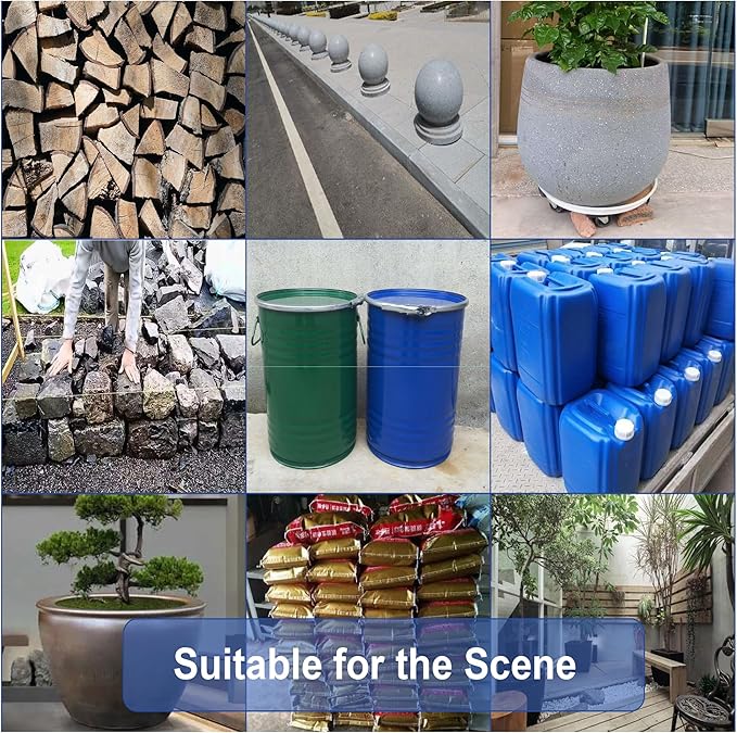 Potted Plant Mover and Lifting Straps for Garden, Landscaping Lifting Straps, Move Heavy Garden Objects: Flower Pots, Planters, Trees, Rocks,Pot Tool,Gray