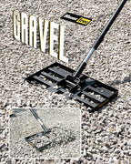 Lawn Leveling Rake, 17"x10" Heavy Duty Sand Leveling Tool with 6.7FT Stainless Steel Long Handle, Golf Rake for Soil, Compost, Gravel, Lawn Leveler for Yard, Garden, Landscaping Level Tool