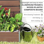 Outsunny Raised Garden Bed with Trellis for Climbing Plants, Planter Box with Self Draining Gap, Freestanding Trellis Planter for Outdoor, Patio, Deck, 35.75" x 15" x 70.75", Light Brown