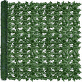 ODTORY Artificial Ivy Privacy Fence Wall Screen, 48x120 in UV-Anti Faux Greenery Backdrop Ivy Vine Leaf Hedges Fence Panels for Patio, Balcony, Garden, Backyard Indoor Outdoor Green Wall Decor