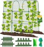 Cucumber Trellis, 50" X 47" U-Shape Garden Trellis for Climbing Plants Outdoor, Arch Trellis Cucumber for Raised Bed, Foldable Plant Support for Vine/Vegetable/Tomato/Zucchini/Pea