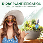 Plant Watering Globes Set of 2 - Small Self Watering Globes for Indoor & Outdoor Plants - Multicolored, Automatic, Glass Watering Bulbs for Daily Use, Plant Watering Devices