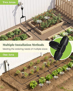 RAINPOINT Drip Irrigation System, Quick-Connect Garden Watering System Kit with Adjustable Emitters for Greenhouse, Garden Grid, Raised Bed, Potted Plants (25 ft Main Tubing + 50 ft Irrigation Tubing)