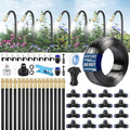 Dianrui 360° Curved Garden Automatic Irrigation System—50FT Drip Irrigation System for Garden,Lawn & Raisedbed & Greenhouse Watering Equipment, Drip Irrigation Kit with Adjustable Copper Nozzles 5/16"