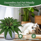 36In Artificial Boston Ferns Bush, Set of 2 Large Faux Ferns Plants, 39 Branches Fake Ferns Vines for Home Living Room Decor, Indoor and Outdoor