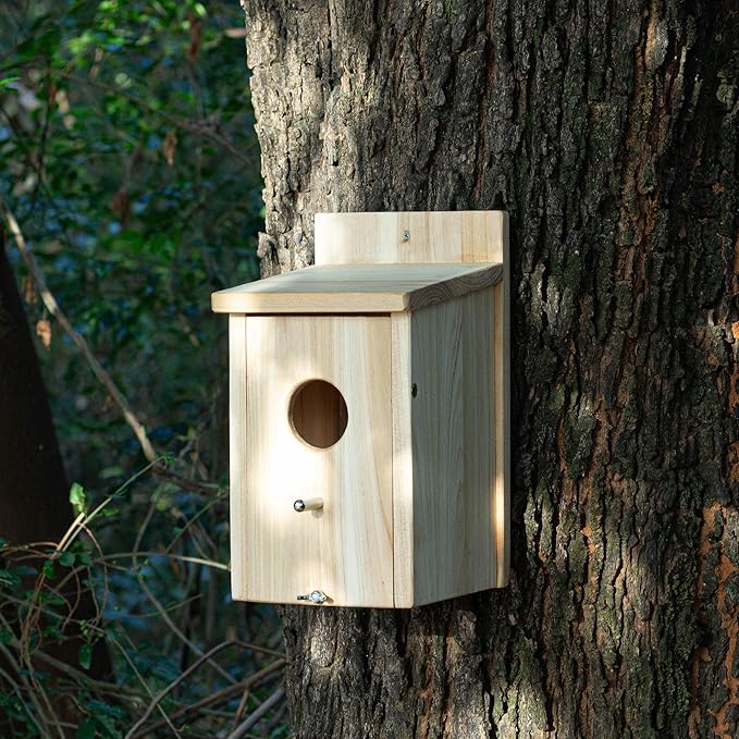 Wooden Bird Houses for Outside Birdhouses Nest Bluebird House for Cardinals Finch Wren Swallow for Garden Viewing 1A#