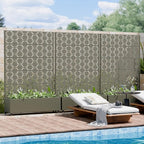 Casaphoria Metal Raised Garden Bed with Trellis and Wheels, 72"x47"x16" Arched Planter Box for Climbing Plants, Vegetables & Vines, Features Drainage Holes and Privacy Screen, Grey-Square