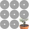 Adnee 8 Pcs 15.7 Inch Plant Pot Grids, Cuttable Plant Pot Soil Covers Protectors from Animals, Indoor Round Planter Pots Soil Guard for Outdoor Garden Plants Protection