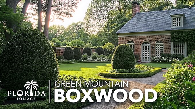 Green Mountain Boxwood | 30 Live Plants | Buxus sempervirens ‘Green Mountain’ | Evergreen Privacy Shrub | Compact Formal Garden Plants