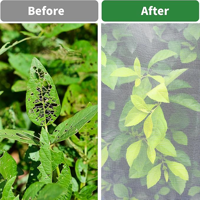Large Garden Mesh Netting with Zipper and Drawstring,Plants Cover Protection from Anti Birds,Bugs,Cicadas,and Insects-Pest Barrier Bag for Blueberry Bushes,Tomatoes,Citrus,Fruit Tree