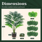Der Rose 28" Fake Palm Tree Large Artificial Potted Plants Indoor for Home Porch Patio Living Room Bathroom Outdoor Decor