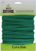 Bio-Stretch Extra Wide Soft Tree Ties - Strong & Stretchy Support for Large Plants & Young Trees - Cut-to-Length Green Garden Tape for Home & Professional Gardening (52 ft / 16M)
