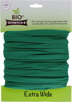 Bio-Stretch Extra Wide Soft Tree Ties - Strong & Stretchy Support for Large Plants & Young Trees - Cut-to-Length Green Garden Tape for Home & Professional Gardening (52 ft / 16M)